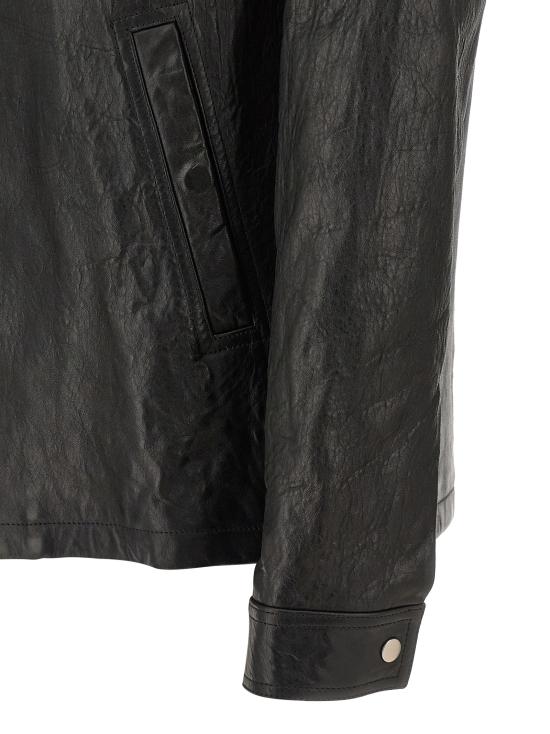 26SS 릭 오웬스 가죽 자켓 RU01F2764LBE09 Black - RICK OWENS