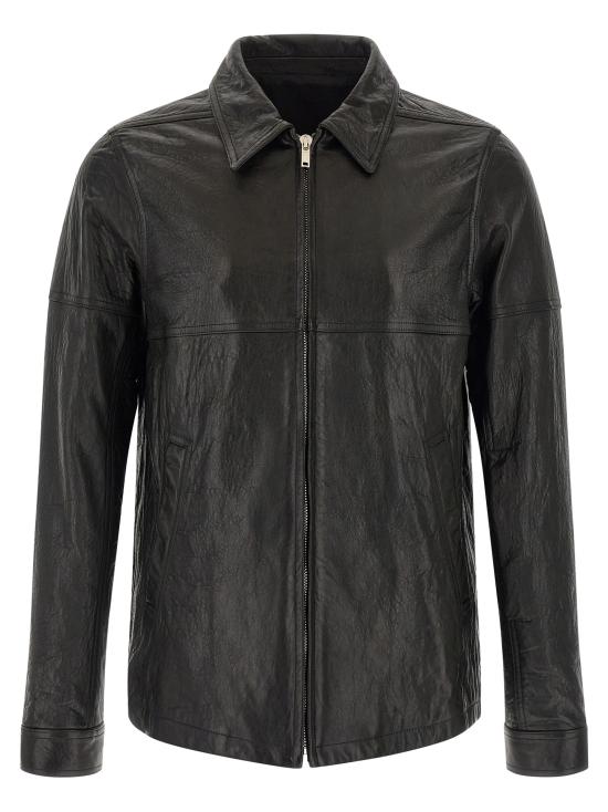 26SS 릭 오웬스 가죽 자켓 RU01F2764LBE09 Black