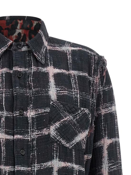 26SS 알13 블라우스 R13WR543R666BBLACKECRUPLAIDWITHREDLEOPARD Multicolor - R13