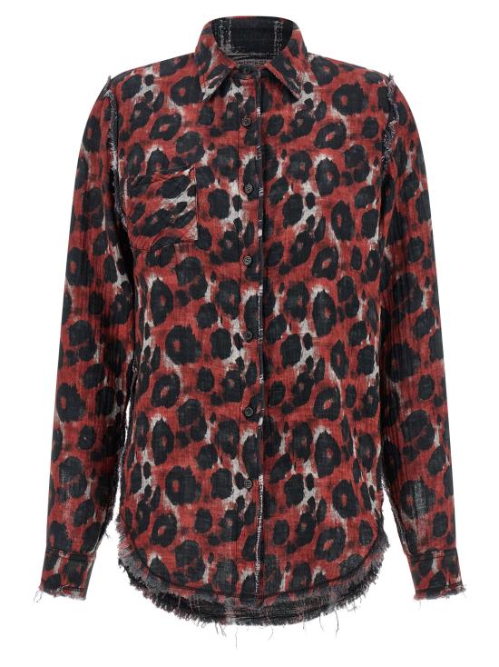 26SS 알13 블라우스 R13WR543R666BBLACKECRUPLAIDWITHREDLEOPARD Multicolor - R13