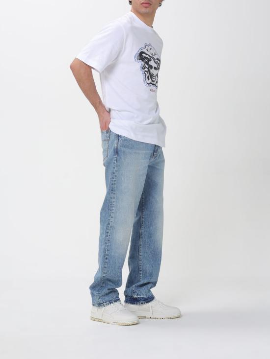 26SS 베르사체 반팔 티셔츠 10133021A16753 1W000 White - VERSACE