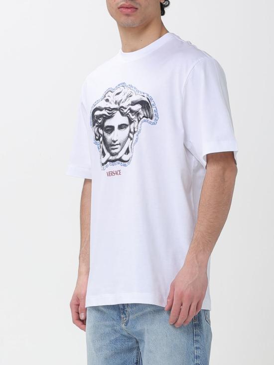 26SS 베르사체 반팔 티셔츠 10133021A16753 1W000 White - VERSACE