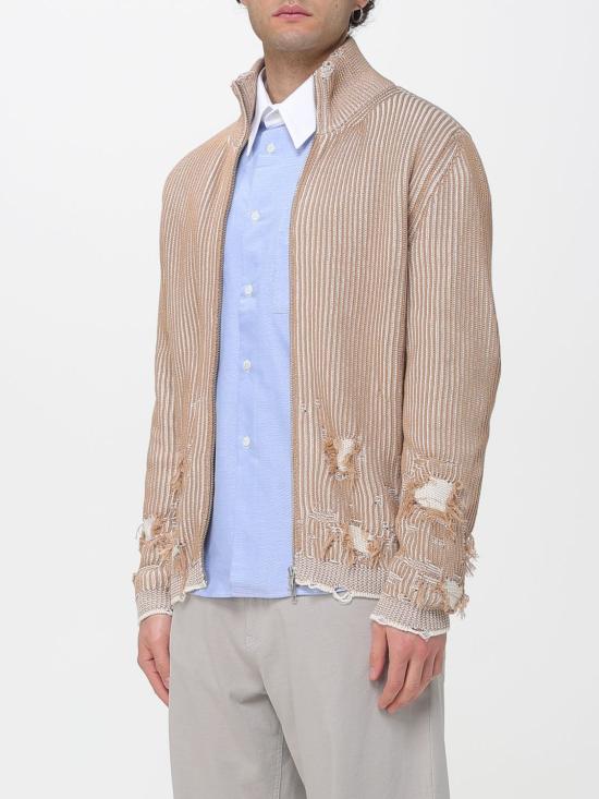 26SS MM6 메종마르지엘라 리브드 니트 카디건 SH0AM0077M13214 961 Camel - MM6 MAISON MARGIELA