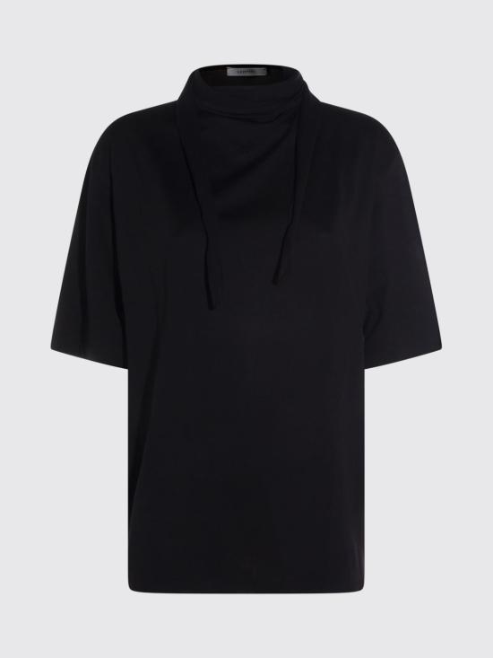 26SS 르메르 저지 숄더 티셔츠 TS0030LJ1018 BK999 Black - LEMAIRE