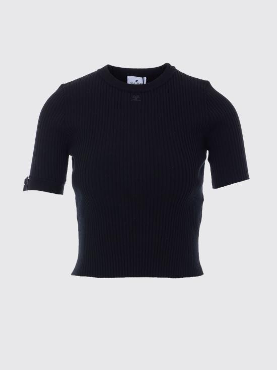 26SS 쿠레쥬 스웨터 126MPU267FI0001 9999 Black - COURREGES