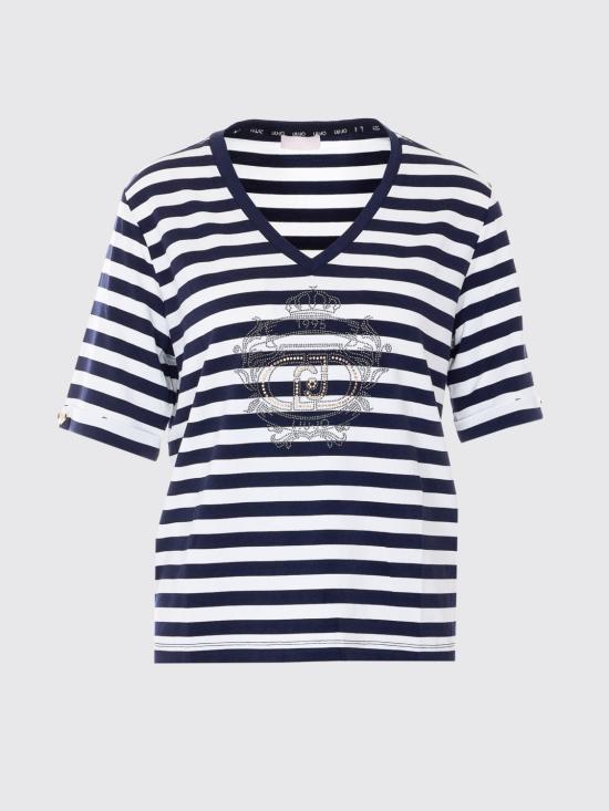 26SS 리우조 반팔 티셔츠 TA6206JS005 C3891 Blue - LIU JO