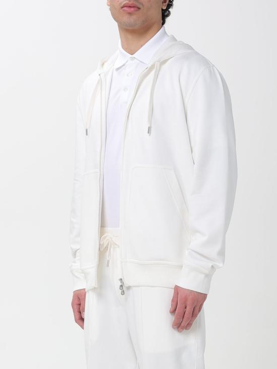 26SS 브루넬로 쿠치넬리 테크노 코튼 플리스 후드 집업 MW8639069G C7220 Beige - BRUNELLO CUCINELLI