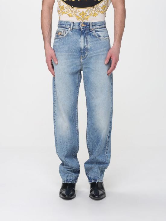 26SS 베르사체 데님 팬츠 10205761A16386 1D190 Stone Washed