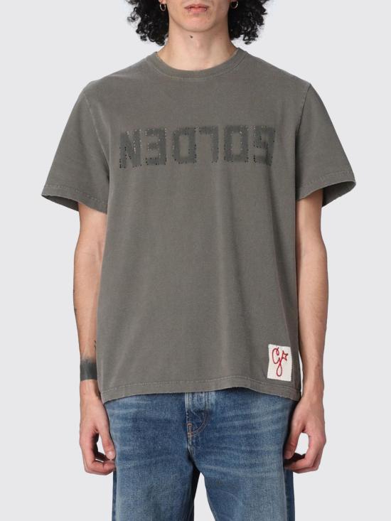 26SS 골든구스 골든 로고 프린트 반팔 티셔츠 GMP01220P000671 35479 Green