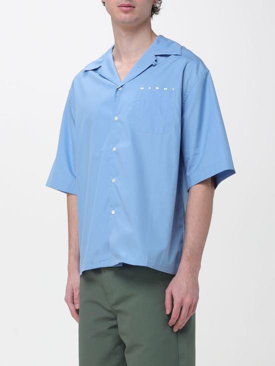 26SS 마르니 반팔 셔츠 CUMU0213PPUSCT88 LWB31 Blue - MARNI