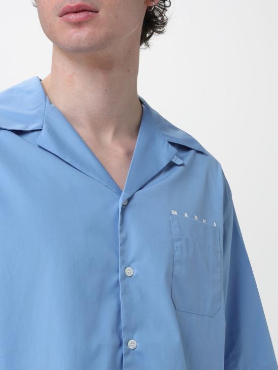 26SS 마르니 반팔 셔츠 CUMU0213PPUSCT88 LWB31 Blue - MARNI