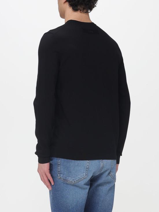 26SS 휴고보스 라이트 텍스처 크루넥 스웨터 50532074 001 Black - HUGO BOSS