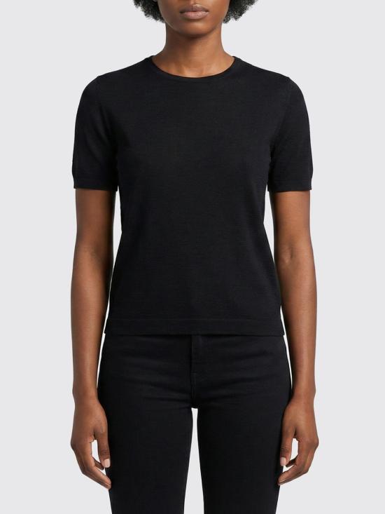 26SS 리사 양 반팔 티셔츠 2025101 BL Black