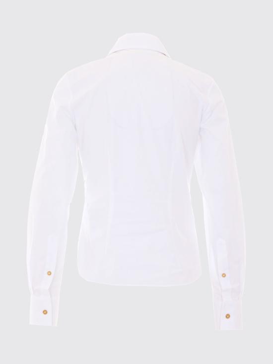 26SS 비비안웨스트우드 ORB 로고 코튼 셔츠 비비안웨스트우드 15010060W009Q A401 White - VIVIENNE WESTWOOD