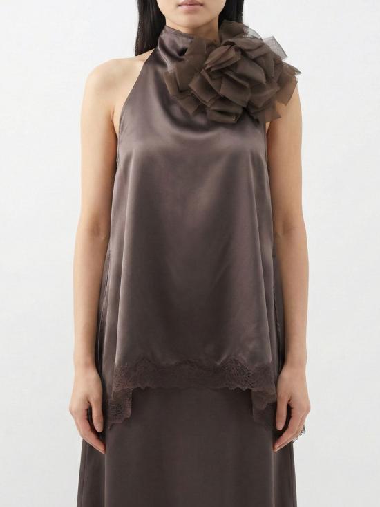 26SS 마그다뷰트림 민소매 티셔츠 347426 Brown