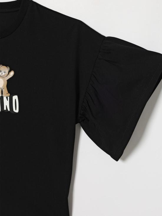 26SS [키즈] 모스키노 티셔츠 HDM077LAA23 60100 Black - MOSCHINO