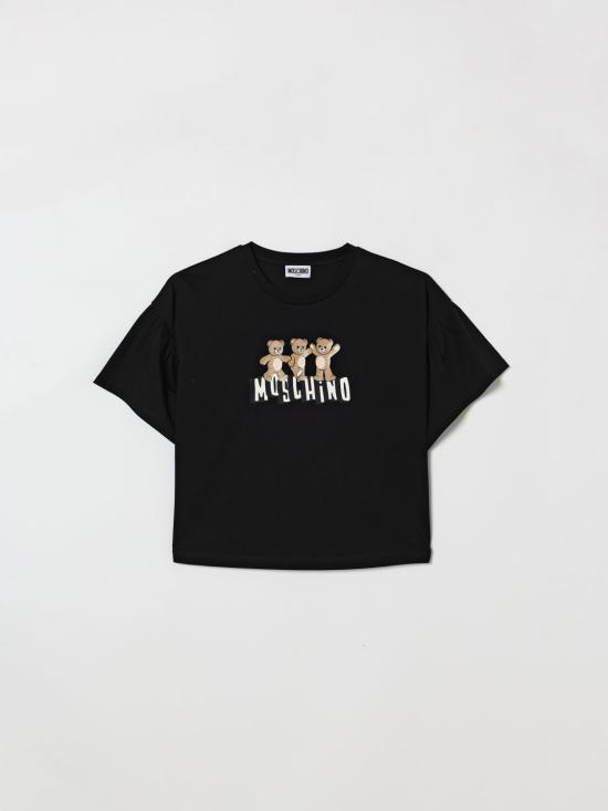 26SS [키즈] 모스키노 티셔츠 HDM077LAA23 60100 Black