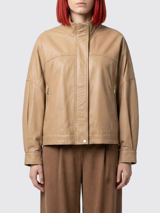 26SS 핑코 가죽 자켓 106235A31Y D41 Beige