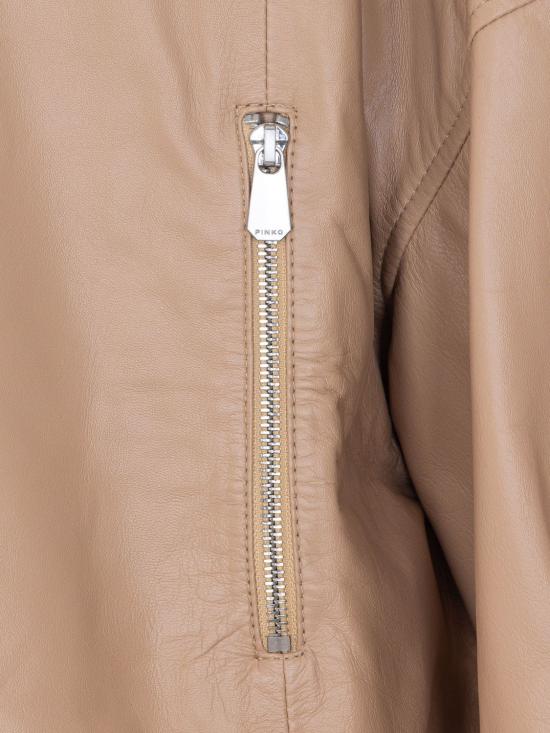 26SS 핑코 가죽 자켓 106235A31Y D41 Beige - PINKO