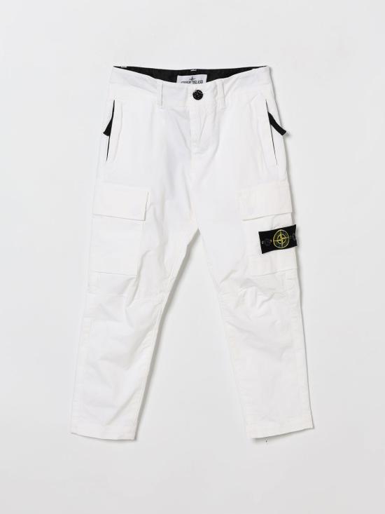 26SS [키즈] 스톤 아일랜드 스트레이트 팬츠 3100004S0001 V0001 White