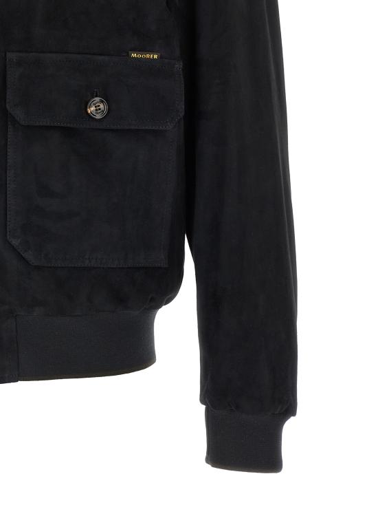 26SS 무레르 가죽 자켓 MOUBO100017U0498 Blue - MOORER