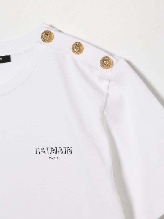 26SS [키즈] 발망 티셔츠 BY8Q21Z3672 100NE White - BALMAIN