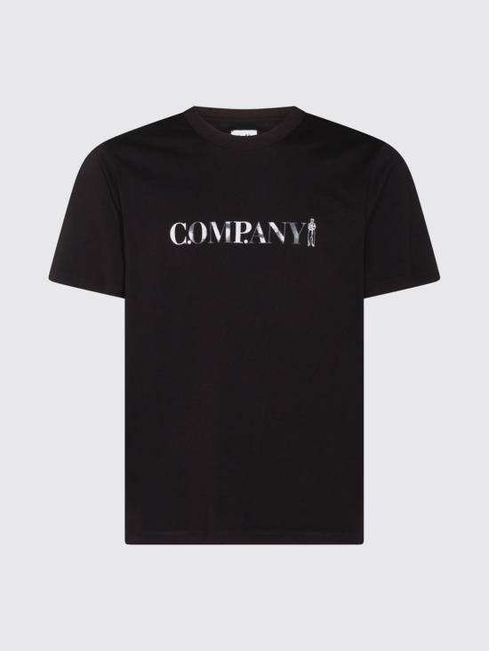 26SS 씨피 컴퍼니 30/1 저지 숏슬리브 로고 티셔츠 20CMTS085A005100W 999 Black - C.P. COMPANY