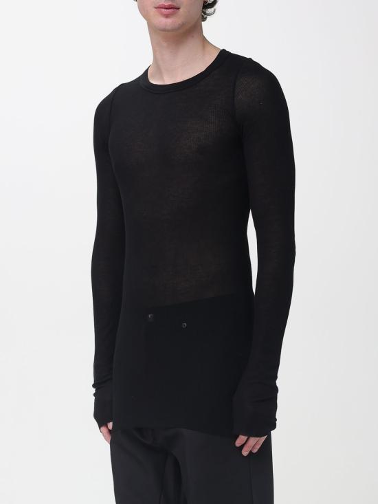 26SS 릭 오웬스 반팔 티셔츠 RU01F2250RC 09 Black - RICK OWENS