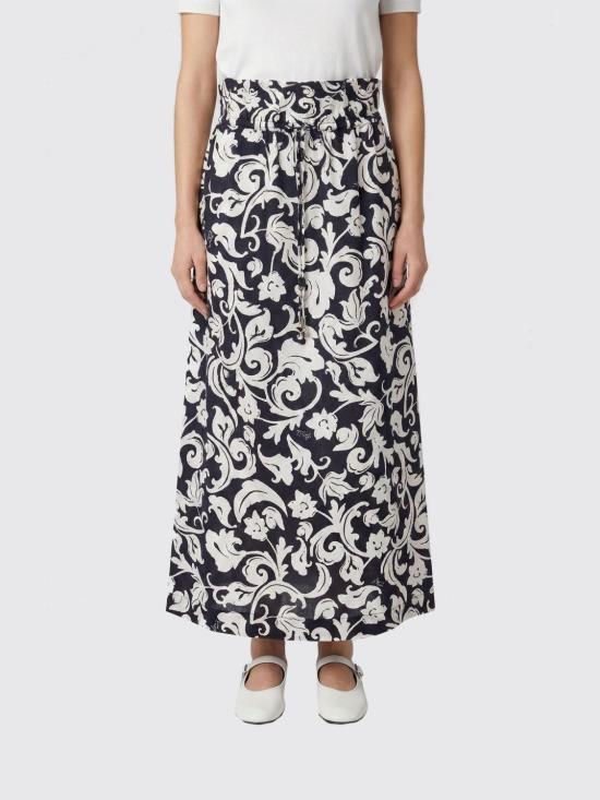 26SS 리우조 롱 스커트 WA6353T4853 P9421 Black