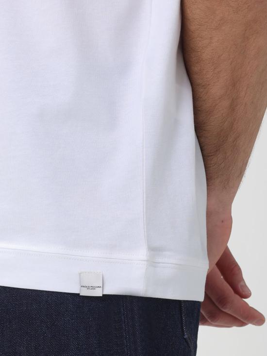 26SS 파올로페코라 반팔 티셔츠 F0114095 1101 White - PAOLO PECORA