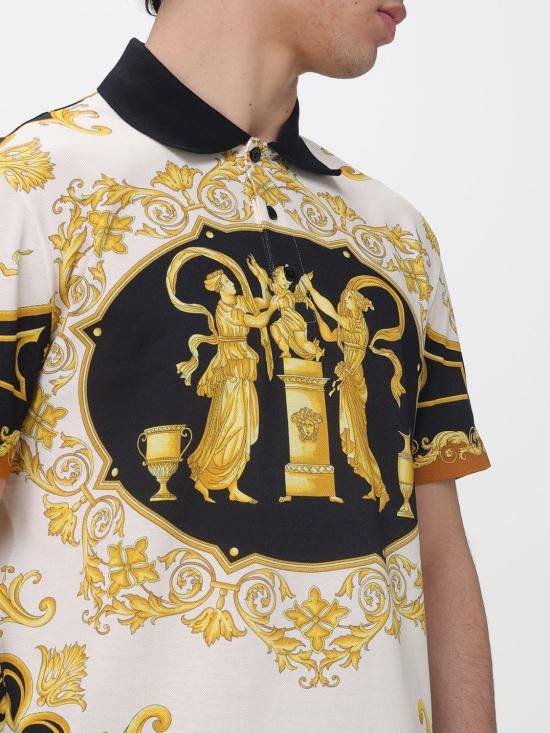 26SS 베르사체 폴로 티셔츠 10227601A16399 5BE40 Black - VERSACE