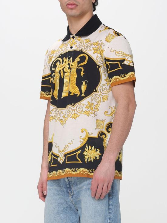 26SS 베르사체 폴로 티셔츠 10227601A16399 5BE40 Black - VERSACE