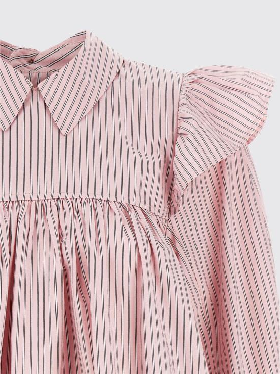 26SS 가니 스트라이프 미니 셔츠 드레스 A1030161 868 Pink - GANNI