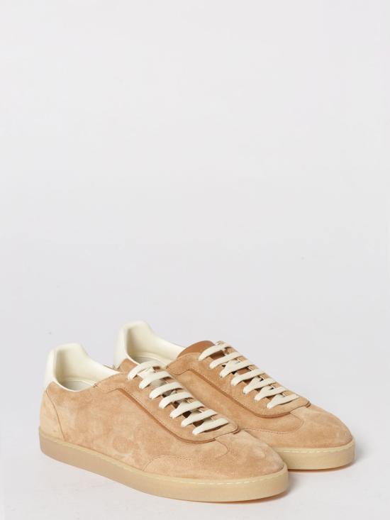 26SS 브루넬로 쿠치넬리 스웨이드 스니커즈 MZUMGLJ336 CFJ44 Beige - BRUNELLO CUCINELLI