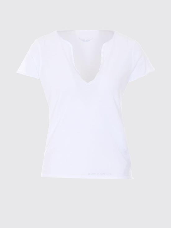 26SS 자딕앤볼테르 반팔 티셔츠 JWTN00447 101 White - ZADIG & VOLTAIRE