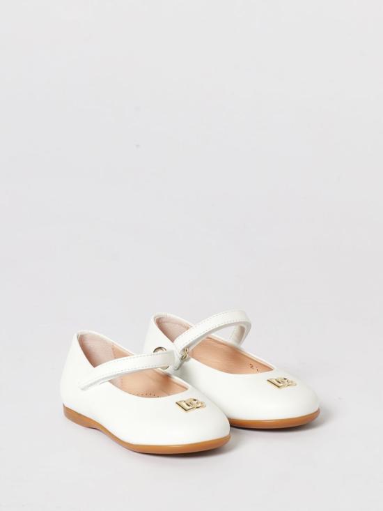 26SS [키즈] 돌체앤가바나 플랫 슈즈 D20114AB793 80001 White - DOLCE & GABBANA