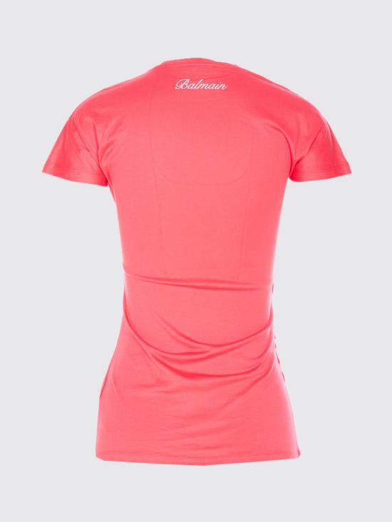 26SS 발망 반팔 티셔츠 GF1EF002BD39 OFW Fuchsia - BALMAIN