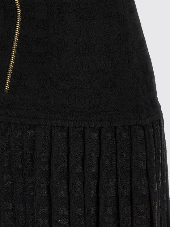 26SS 발망 롱 원피스 GF1R3375KJ36 0PA Black - BALMAIN