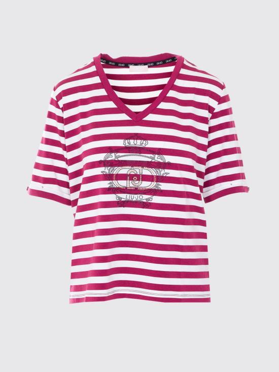 26SS 리우조 반팔 티셔츠 TA6206JS005 C3882 Red - LIU JO