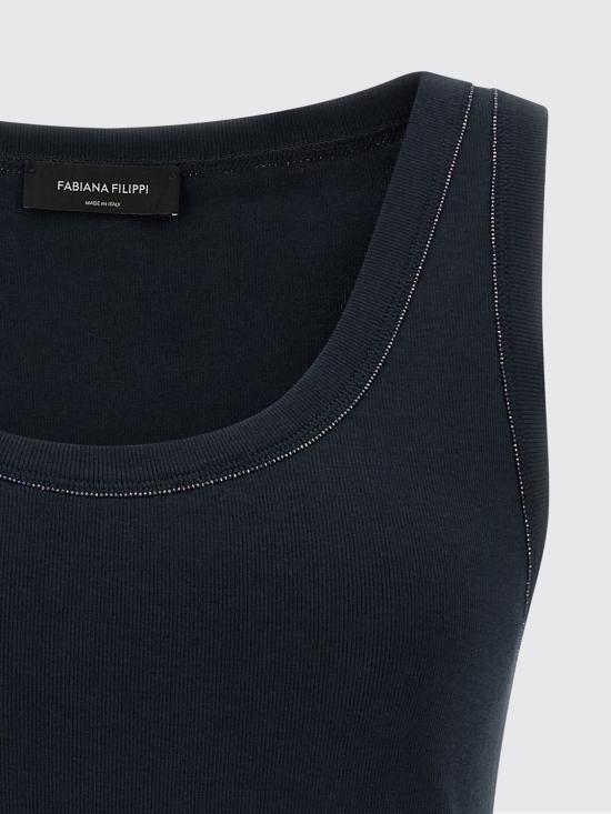 26SS 파비아나 필리피 민소매 티셔츠 JED266F602L896 5146 Blue - FABIANA FILIPPI