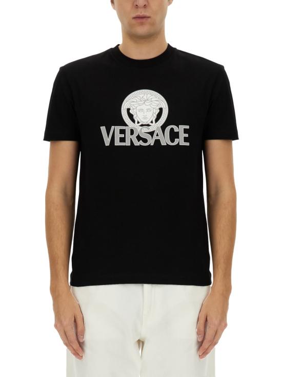 26SS 베르사체 반팔 티셔츠 1014226 1A100881B000 BLACK - VERSACE