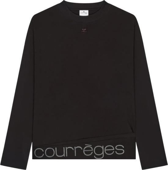 26SS 쿠레쥬 긴팔 티셔츠 126JTS236JS02409999 BLACK