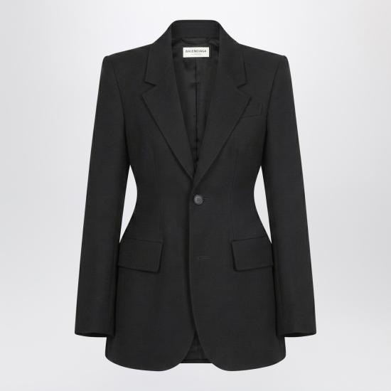 26SS 발렌시아가 아워글래스 자켓 571278TYI20 Black