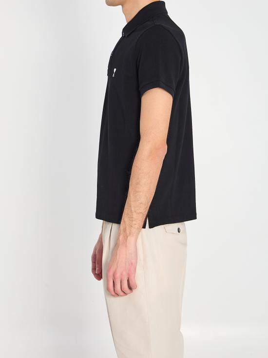 26SS 아미 스몰 하트 로고 폴로 티셔츠 HPL411 BLACK - AMI