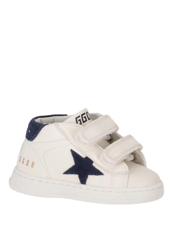 26SS [주니어] 골든구스 JUNE 준 벨크로 스니커즈 GJF00386F003322 10357 WHITE DARK BLUE - GOLDEN GOOSE