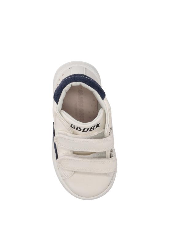26SS [주니어] 골든구스 JUNE 준 벨크로 스니커즈 GJF00386F003322 10357 WHITE DARK BLUE - GOLDEN GOOSE