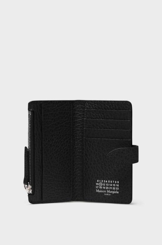 26SS 마르지엘라 포 스티치 지퍼 지갑 SA1VX0019P4455 T8013 BLACK - MAISON MARGIELA