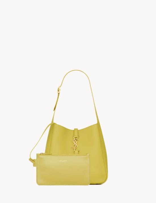 26SS 생로랑 LE 5 A 7 서플 그레인드 레더 스몰백 850533AAAUQ 3987 WILD LIME - SAINT LAURENT