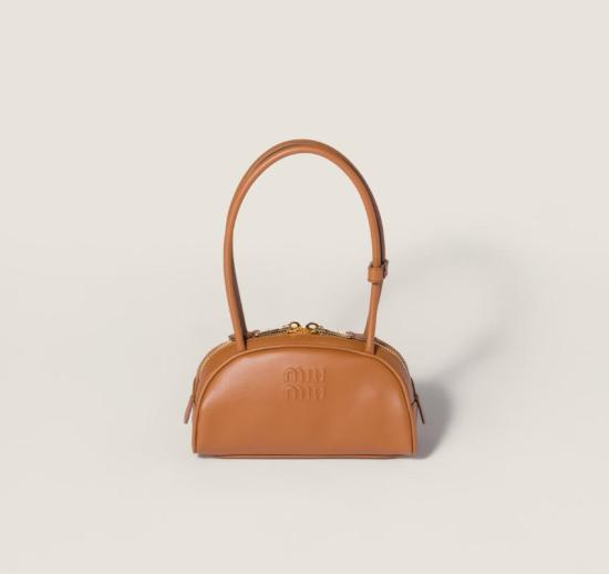 26SS 미우미우 보 레더 백 5BB192VOOO2CRW F0046 COGNAC