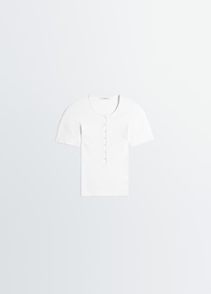 26SS 르메르 피티드 헨리 티셔츠 TS0005LJ1030 WH086 MILK